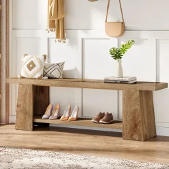 2-Tier Entryway Bench, 59
