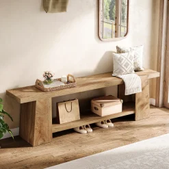 2-Tier Entryway Bench, 59