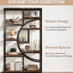 5-Tier Etagere Bookshelf, 68.9