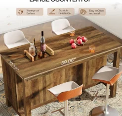3-Tier Home Bar Table Unit, 59