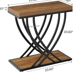 2-Tier Narrow End Table, 23.62