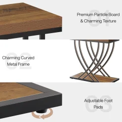 2-Tier Narrow End Table, 23.62