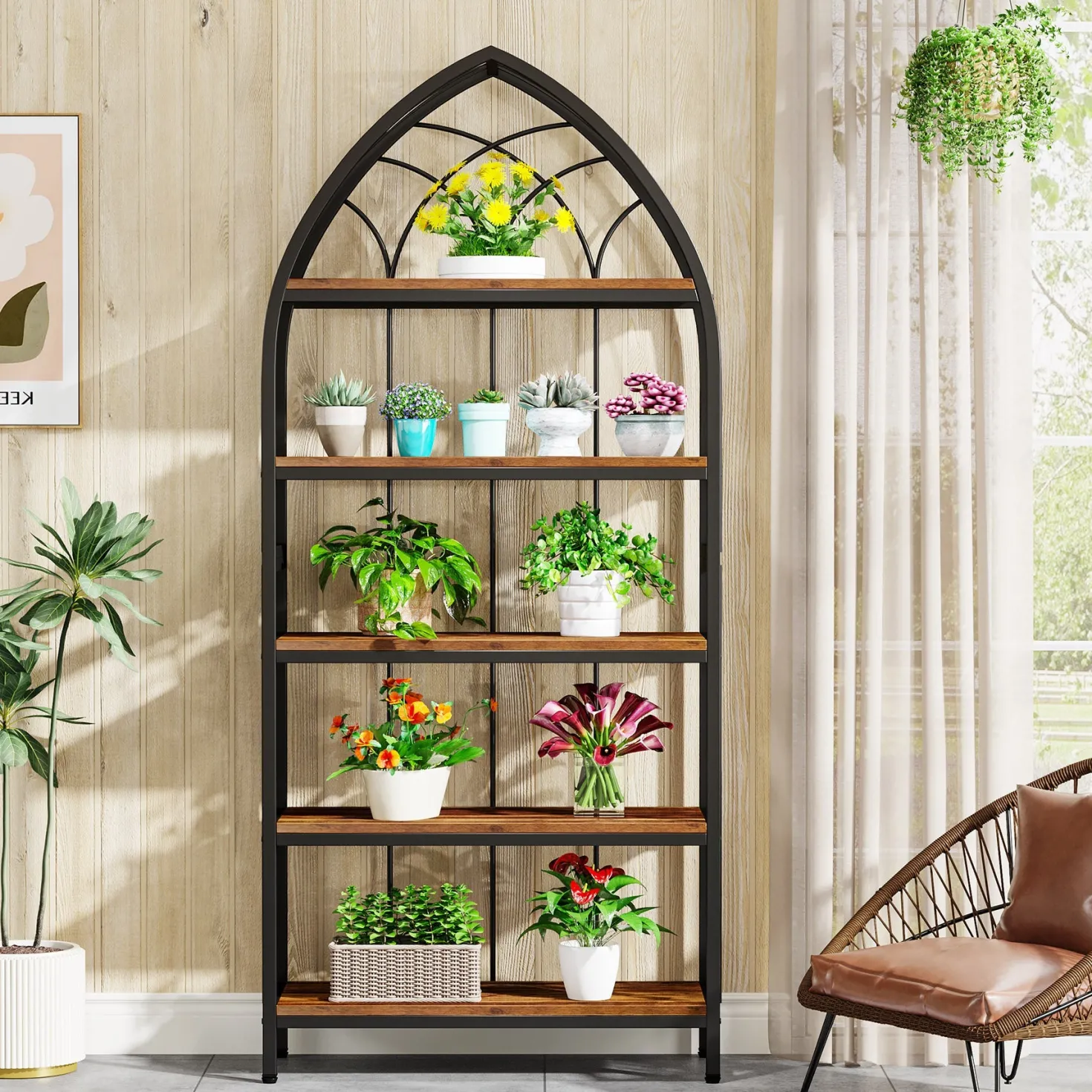 5-Tier Plant Stand, 74.8" Plant Shelf Flower Potted Stand Rack