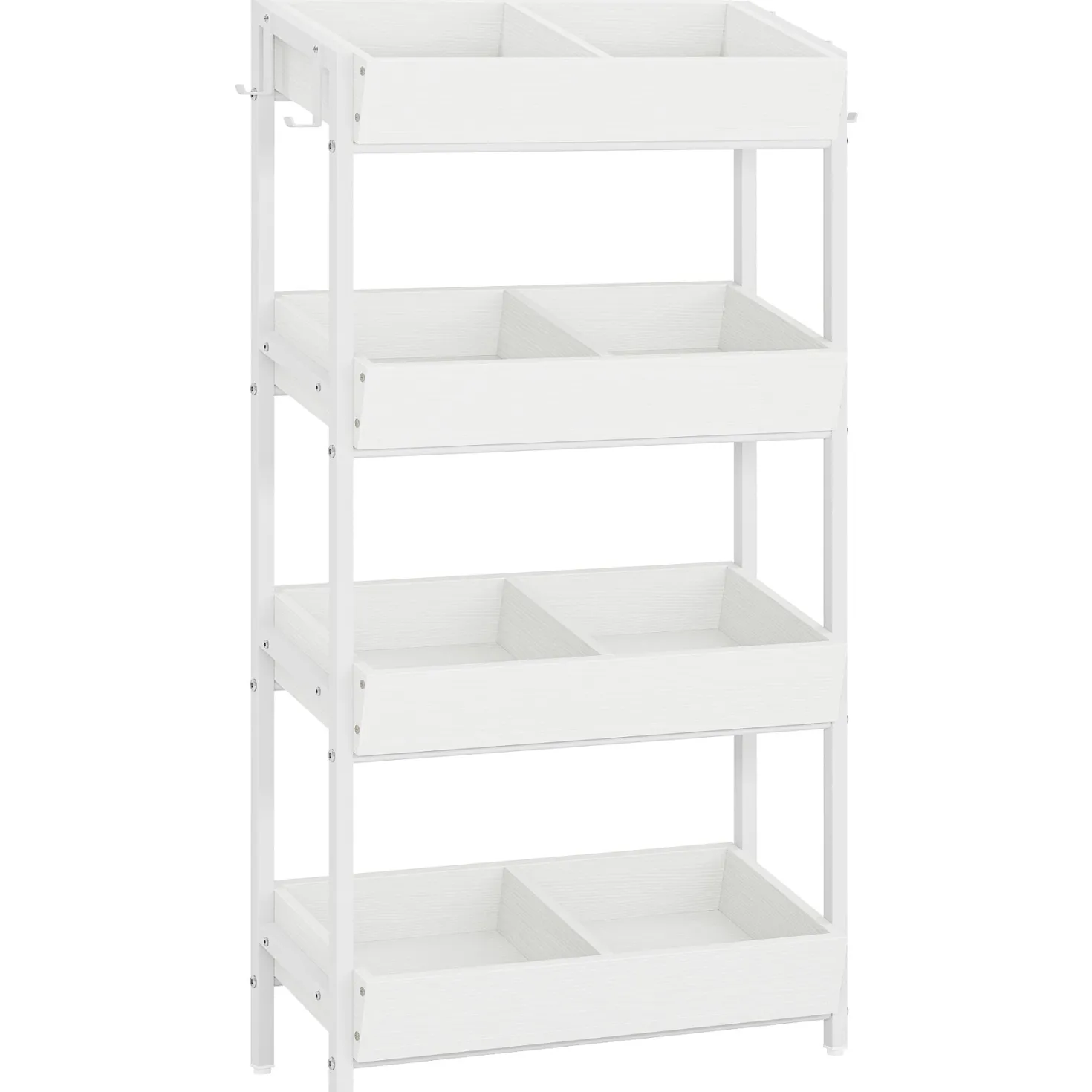 4-Tier Retail Display Rack, Wooden Snack Candy Rack Storage Shelf Organizer