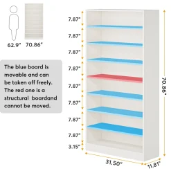 9-Tier Shoe Cabinet, 40-45 Pairs Shoe Storage Organizer with Open Shelves
