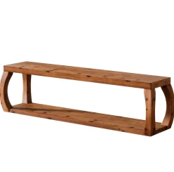 2-Tier Solid Wood Dining Bench, 59