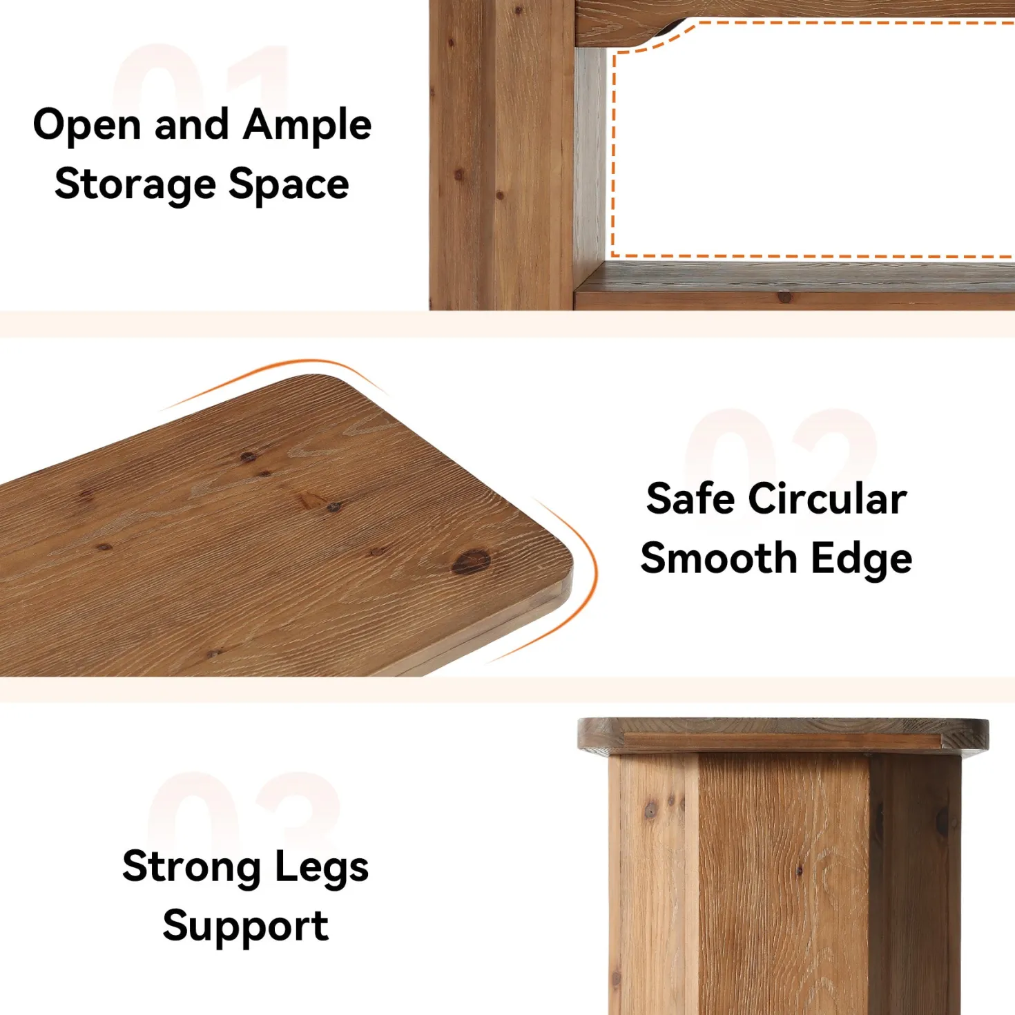 Tribesigns 63" Solid Wood Entryway Bench, Long Shoe Bench for Hallway