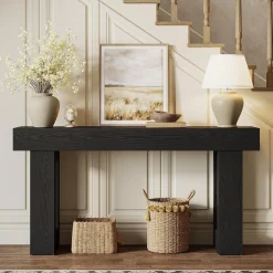 Tribesigns 63-Inch Console Table, Farmhouse Wooden Sofa Table