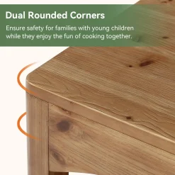 Tribesigns 59-Inch Kitchen Island, Solid Wood Island Table with 3-Tier Storage for Kitchen Dining Room