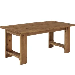 Tribesigns 63-Inch Solid Wood Dining Table with U-Shaped Legs, Farmhouse Kitchen Table for 6 People