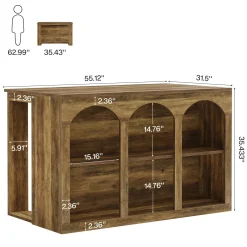 Wooden Kitchen Island, 55